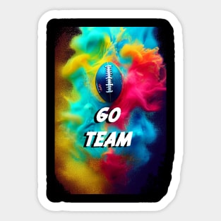 Go Team! Football Color Cloud Sticker